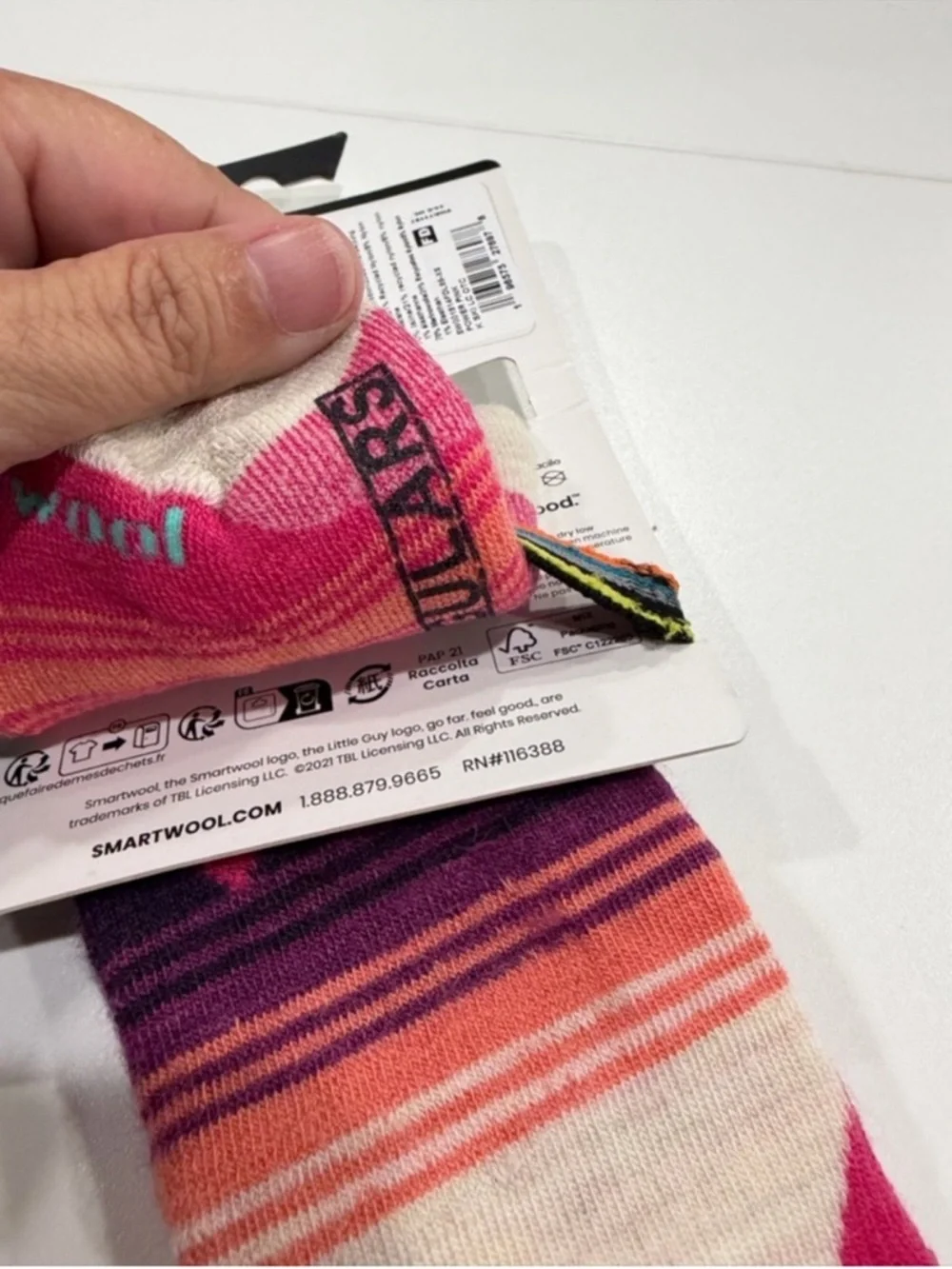 SmartWool Kids Small Light Cushion Ski Socks Over the Calf Pink Mountain NWT